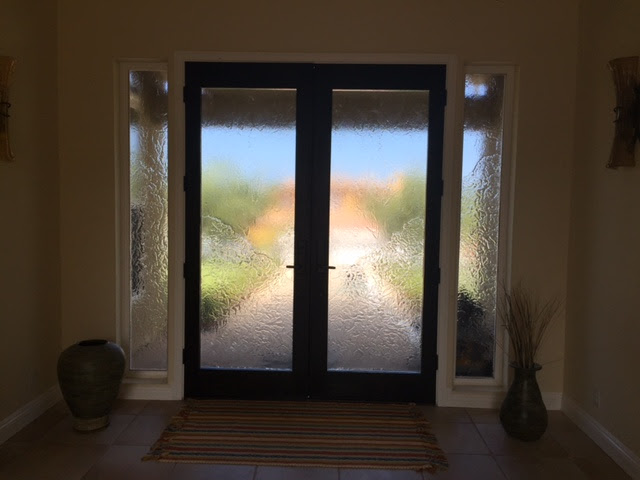 Custom Cast Glass Entryway