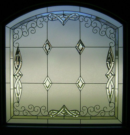  Lead and Bevel Window with privacy background 