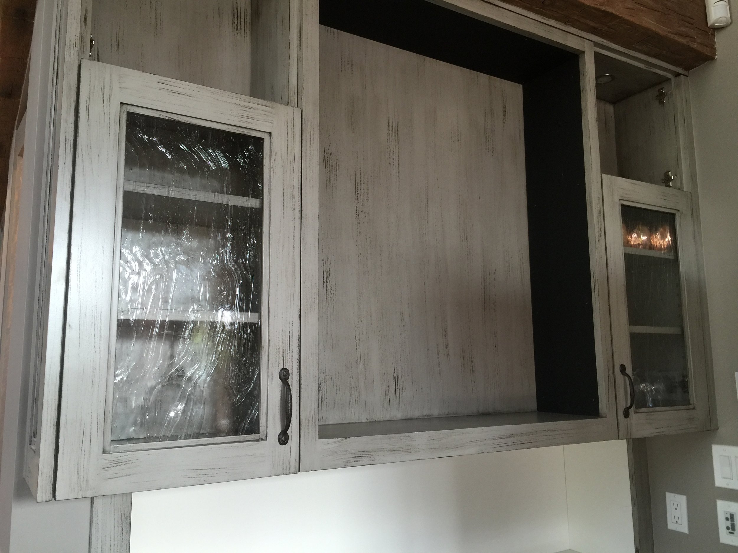  Cabinet doors with Seedy Swirl 